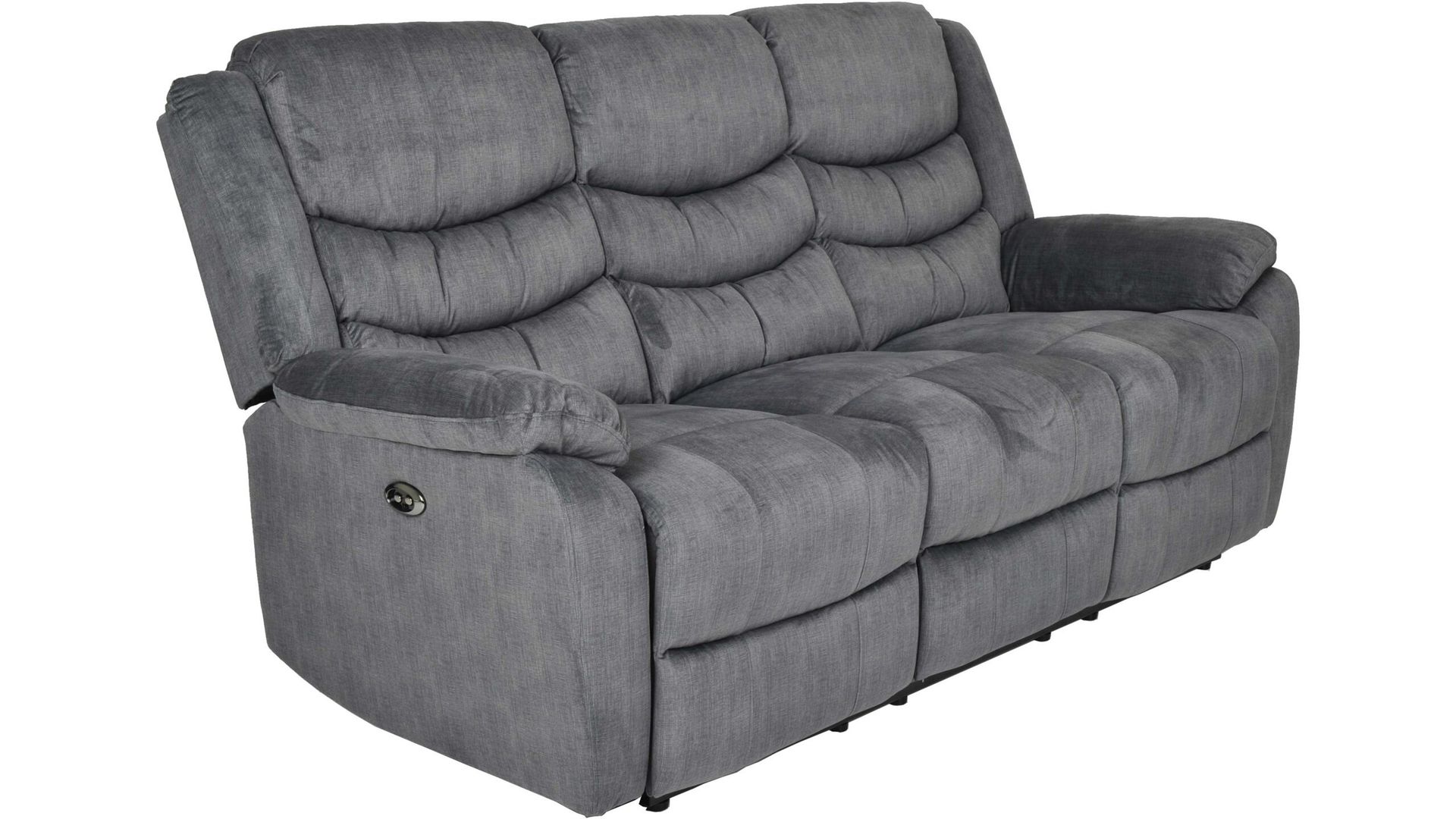 Olvani 3-seters reclinersofa i stoff, elektrisk - Grå