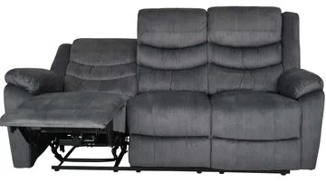 Olvani 3-seters reclinersofa i stoff, elektrisk - Grå - Møbler - Sofaer - Sofa 3 seter