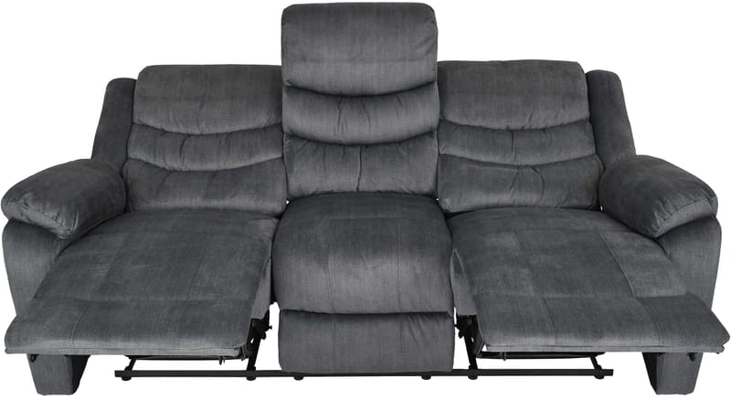 Olvani 3-seters reclinersofa i stoff, elektrisk - Grå - Møbler - Sofaer - Reclinersofaer