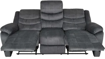 Olvani 3-seters reclinersofa i stoff, elektrisk - Grå - Møbler - Sofaer - Sofa 3 seter