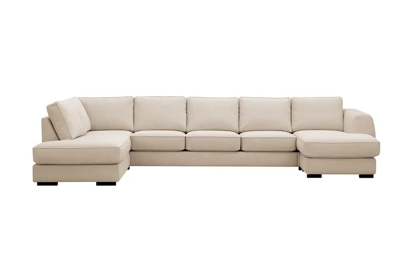 Optus 6-seters U-sofa med divan og sjeselong høyre, Beige