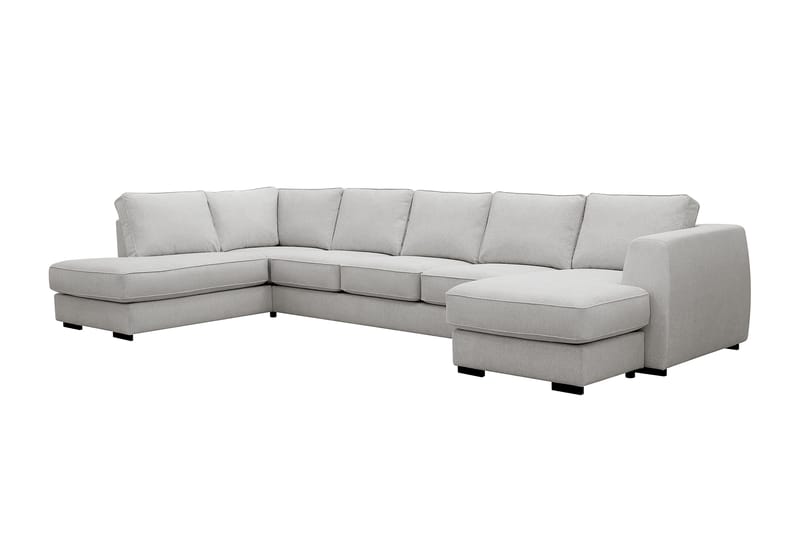 Optus 6-seters U-sofa med divan og sjeselong høyre - Lysegrå - Møbler - Sofaer - U-sofa