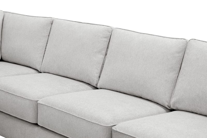 Optus 6-seters U-sofa med divan og sjeselong høyre - Lysegrå - Møbler - Sofaer - U-sofa