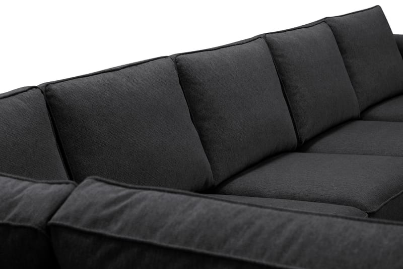 Optus 6-seters U-sofa med divan og sjeselong høyre - Svart - Møbler - Sofaer - U-sofa