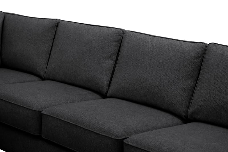 Optus 6-seters U-sofa med divan og sjeselong høyre - Svart - Møbler - Sofaer - U-sofa