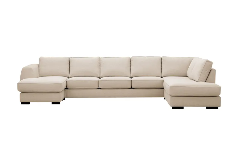 Optus 6-seters U-sofa med divan og sjeselong venstre - Beige - Møbler - Sofaer - U-sofa