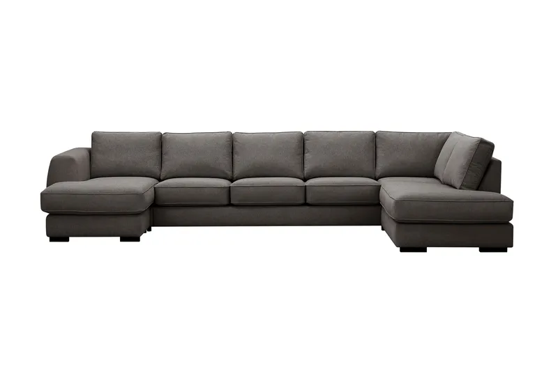Optus 6-seters U-sofa med divan og sjeselong venstre - Mørkegrå - Møbler - Sofaer - U-sofa