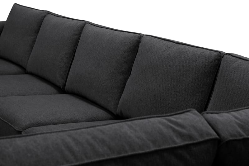 Optus 6-seters U-sofa med divan og sjeselong venstre - Svart - Møbler - Sofaer - U-sofa