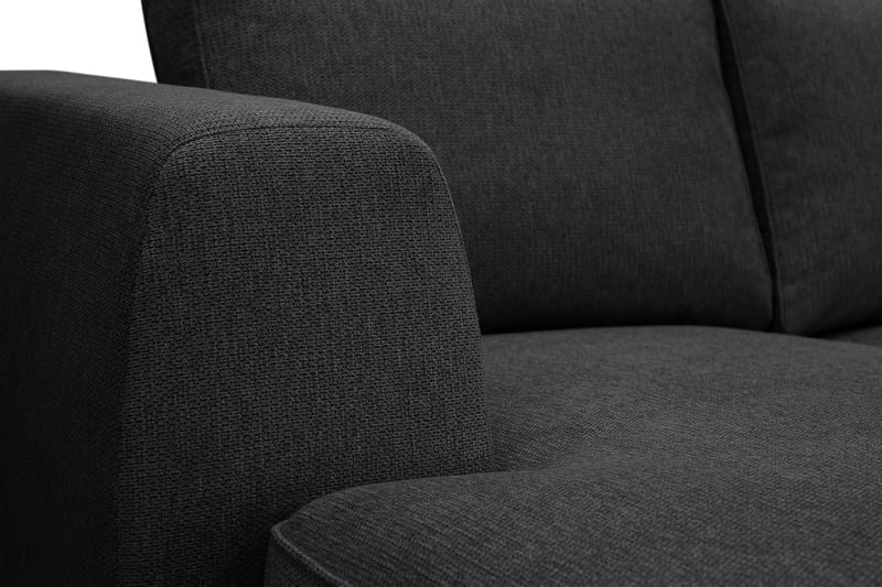 Optus 6-seters U-sofa med divan og sjeselong venstre - Svart - Møbler - Sofaer - U-sofa