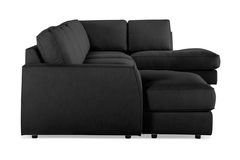 Optus Lyx U-sofa med Divan Large Venstre - Linsvart - U-sofa