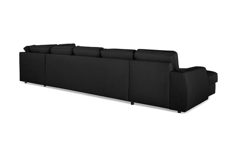 Optus Lyx U-sofa med Divan Large Venstre - Linsvart - U-sofa