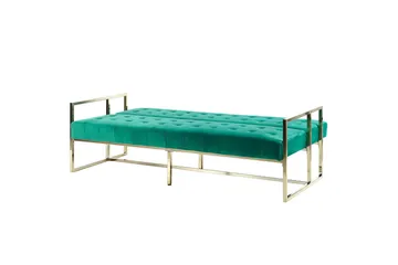 Ordsbo Sofa 3-seter - Gull/Grønn - Møbler - Sofaer - Fløyel sofaer