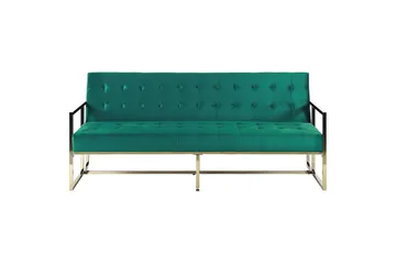 Ordsbo Sofa 3-seter - Gull/Grønn - Møbler - Sofaer - Fløyel sofaer