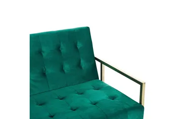 Ordsbo Sofa 3-seter - Gull/Grønn - Møbler - Sofaer - Fløyel sofaer