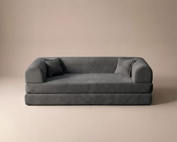 Pento 3-seters Sovesofa 190 cm i Plysj og Tekstil - Antrasitt - Møbler - Sofaer - Sovesofaer