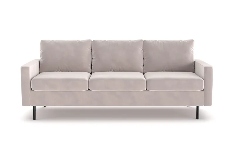 Peppe 3-seters Manchester Sofa 200 cm bred - Beige - Møbler - Sofaer - Fløyel sofaer