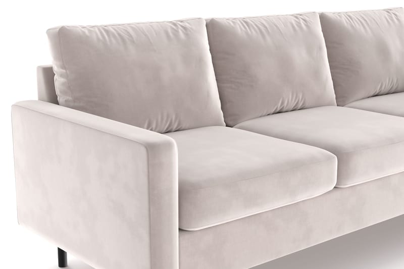 Peppe 3-seters Manchester Sofa 200 cm bred - Beige - Møbler - Sofaer - Fløyel sofaer