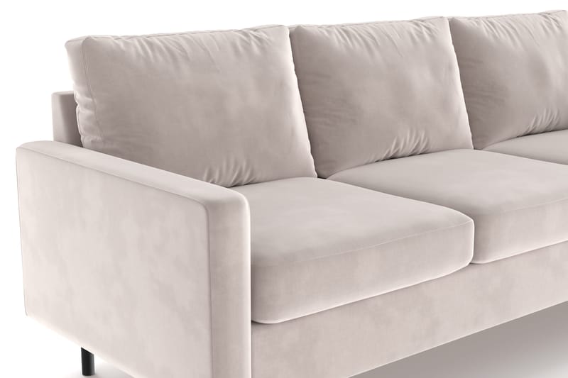Peppe 3-seters Manchester Sofa 200 cm bred - Beige - Møbler - Sofaer - Fløyel sofaer