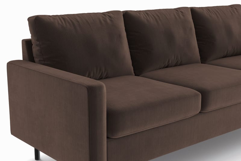 Peppe 3-seters Manchester Sofa 200 cm bred - Brun - Møbler - Sofaer - Sofa 3 seter