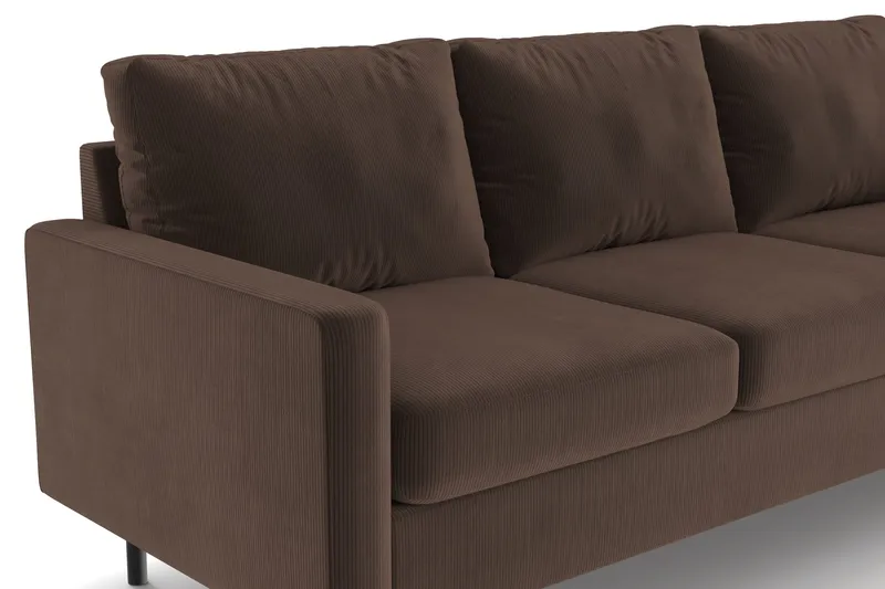 Peppe 3-seters Manchester Sofa 200 cm bred - Brun - Møbler - Sofaer - Sofa 3 seter