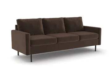 Peppe 3-seters Manchester Sofa 200 cm bred - Brun - Møbler - Sofaer - Sofa 3 seter