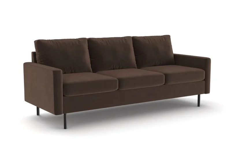Peppe 3-seters Manchester Sofa 200 cm bred - Brun - Møbler - Sofaer - Sofa 3 seter