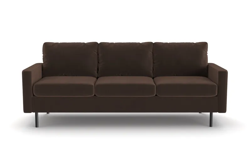 Peppe 3-seters Manchester Sofa 200 cm bred, Brun