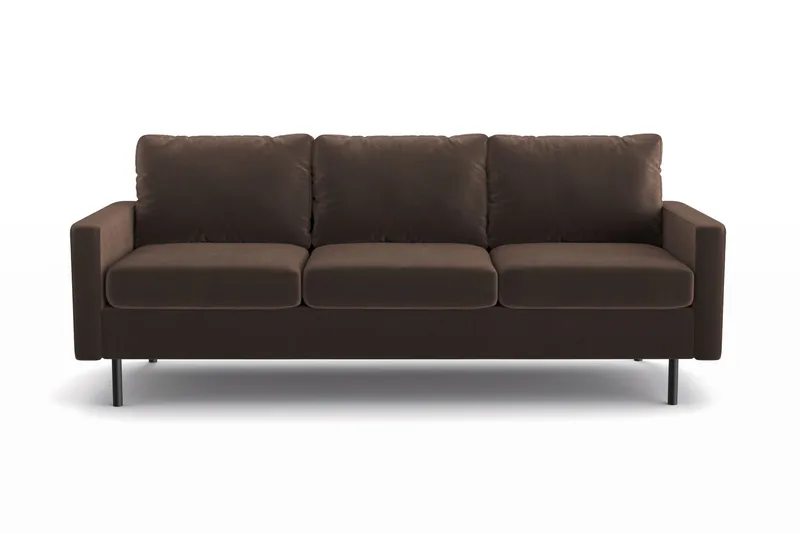 Peppe 3-seters Manchester Sofa 200 cm bred - Brun - Møbler - Sofaer - Sofa 3 seter