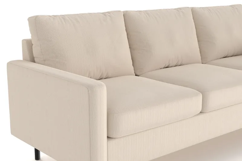 Peppe 3-seters Manchester Sofa 200 cm bred - Greige - Møbler - Sofaer - Sofa 3 seter