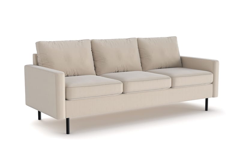 Peppe 3-seters Manchester Sofa 200 cm bred - Greige - Møbler - Sofaer - Sofa 3 seter