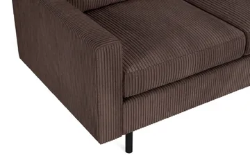 Peppe 3-seters Vendbar L-formet Divansofa i Manchester - Mørk brun - Møbler - Sofaer - Sofa med sjeselong