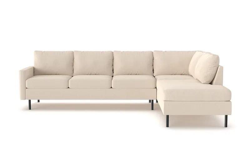 Peppe 4-seters Høyrevendt L-formet Sjeselongsofa i Manchester, Greige