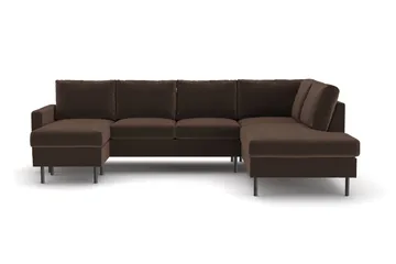 Peppe 4-seters Høyrevendt U-formet Sofa med Divan og Sjeselong i Manchester