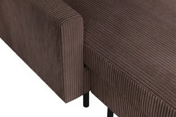 Peppe 4-seters Høyrevendt U-formet Sofa med Divan og Sjeselong i Manchester - Mørk brun - Møbler - Sofaer - U-sofa