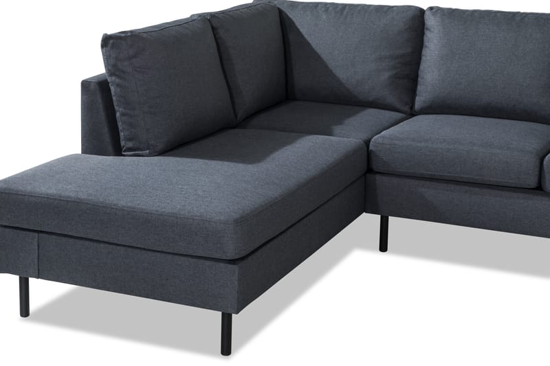 Peppe 4-seters Sofa med Sjeselong Venstre - Mørkegrå - Sofa med sjeselong - 4 seters sofa med divan
