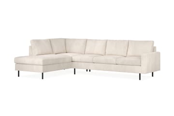 Peppe 4-seters Venstrevendt L-formet Sjeselongsofa i Manchester - Beige - Møbler - Sofaer - Sofa med sjeselong - 4 seters sofa med divan