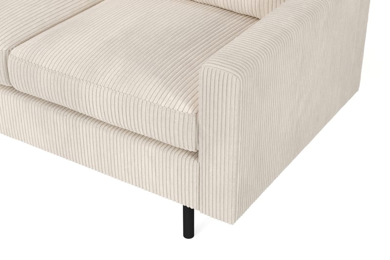 Peppe 4-seters Venstrevendt L-formet Sjeselongsofa i Manchester - Beige - Møbler - Sofaer - Sofa med sjeselong - 4 seters sofa med divan