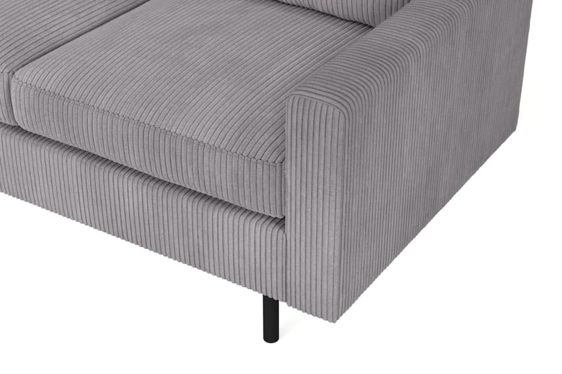 Peppe 4-seters Venstrevendt L-formet Sjeselongsofa i Manchester - Mørk grå - Møbler - Sofaer - Sofa med sjeselong - 4 seters sofa med divan
