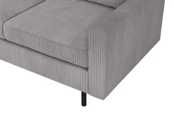 Peppe 4-seters Venstrevendt L-formet Sjeselongsofa i Manchester - Mørk grå - Møbler - Sofaer - Sofa med sjeselong - 4 seters sofa med divan