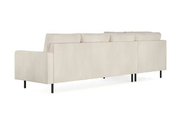 Peppe 4-seters Venstrevendt L-formet Sjeselongsofa i Manchester - Beige - Møbler - Sofaer - Sofa med sjeselong - 4 seters sofa med divan
