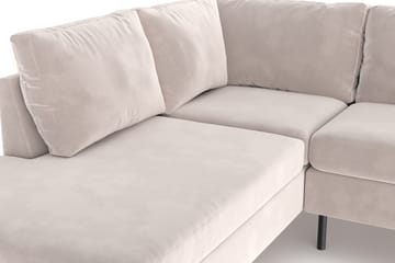 Peppe 4-seters Venstrevendt L-formet Sjeselongsofa i Manchester - Beige - Møbler - Sofaer - Sofa med sjeselong
