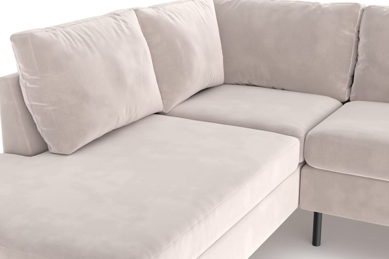 Peppe 4-seters Venstrevendt L-formet Sjeselongsofa i Manchester - Beige - Møbler - Sofaer - Sofa med sjeselong