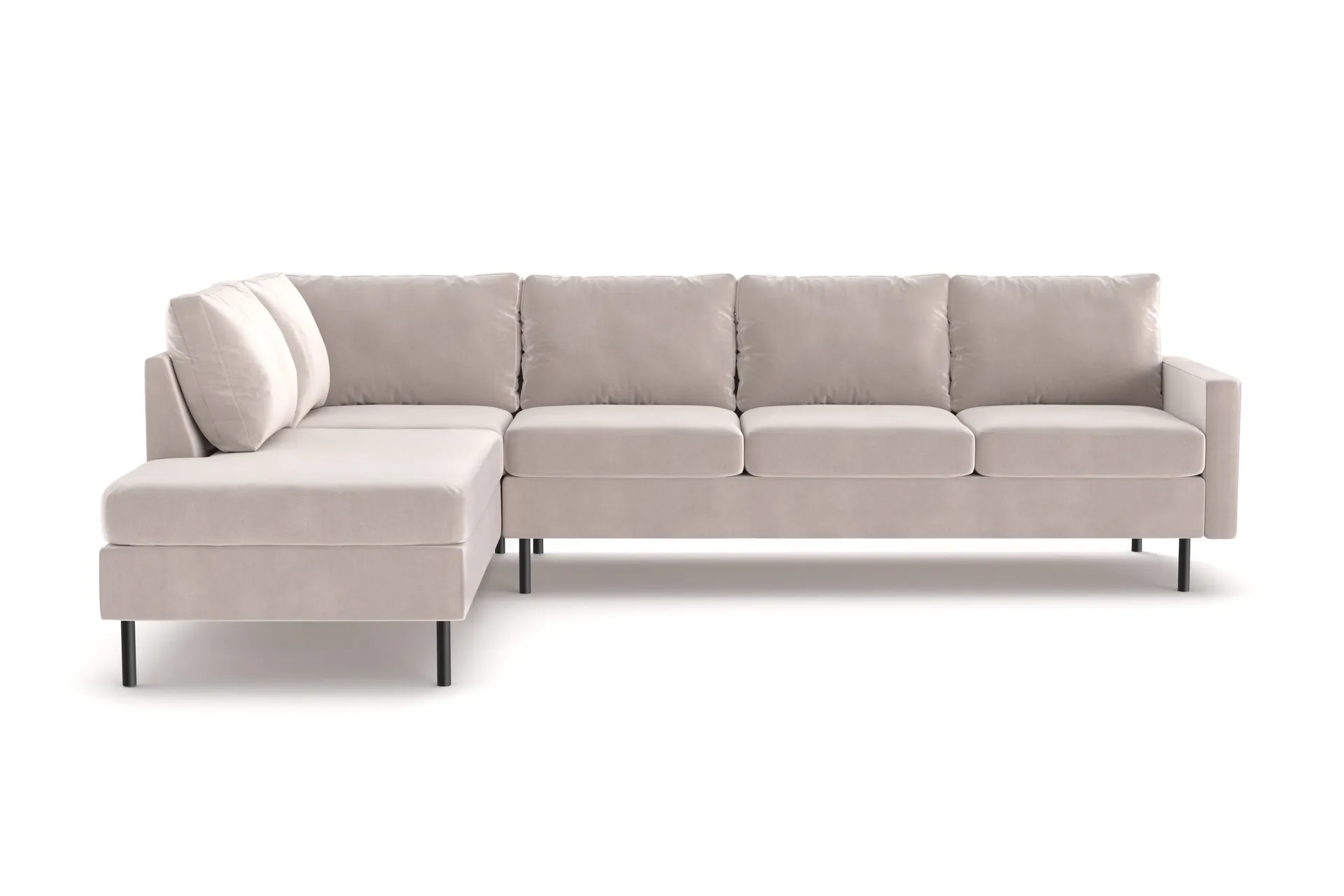 Peppe 4-seters Venstrevendt L-formet Sjeselongsofa i Manchester - Beige