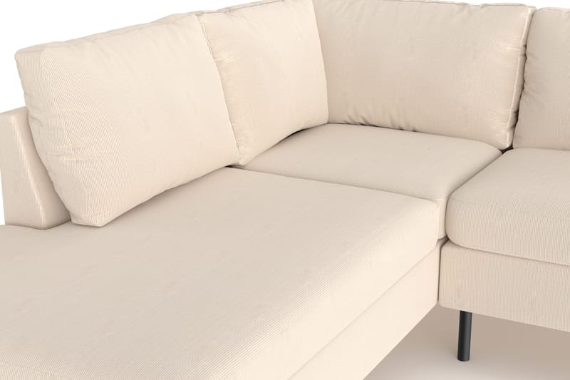 Peppe 4-seters Venstrevendt L-formet Sjeselongsofa i Manchester - Greige - Møbler - Sofaer - Sofa med sjeselong