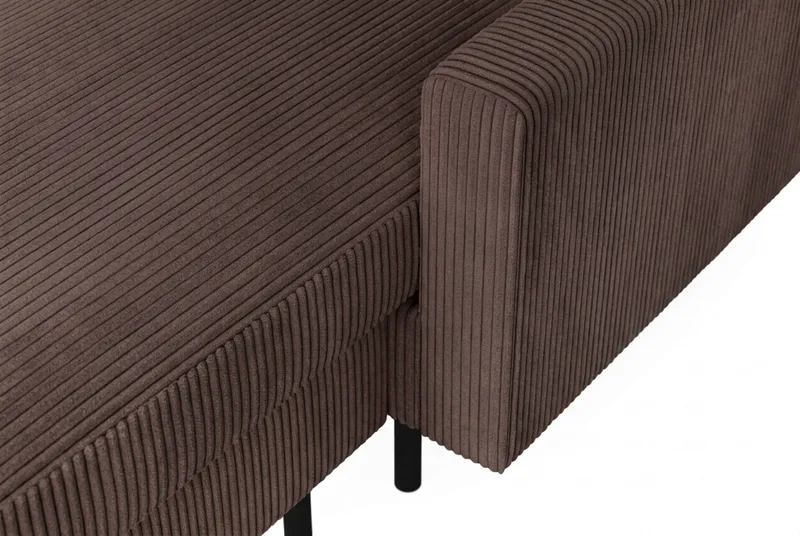 Peppe 4-seters Venstrevendt U-formet Sofa med Divan og Sjeselong i Manchester - Mørk brun - Møbler - Sofaer - U-sofa