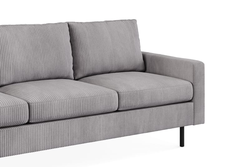 Peppe Sofagruppe 3-seter Sofa + Lenestol + Fotskammel i Manchester - Grå - Møbler - Sofaer - Sofagrupper