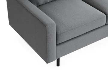 Peppe Sofagruppe 3-seter Sofa + Lenestol + Fotskammel i Stoff - Lys grå - Møbler - Sofaer - Sofagrupper
