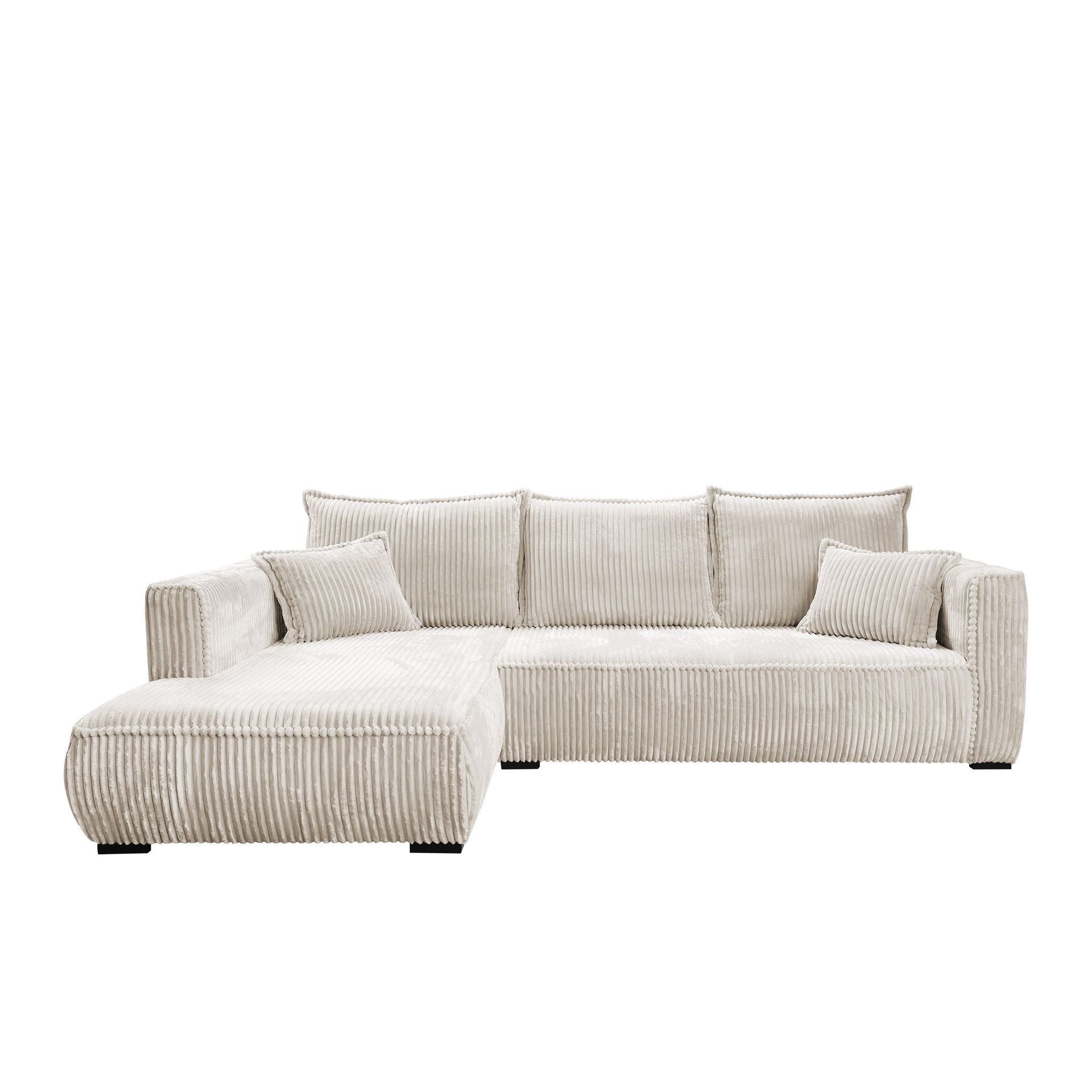 Puente 4-seters sofa med divan - beige
