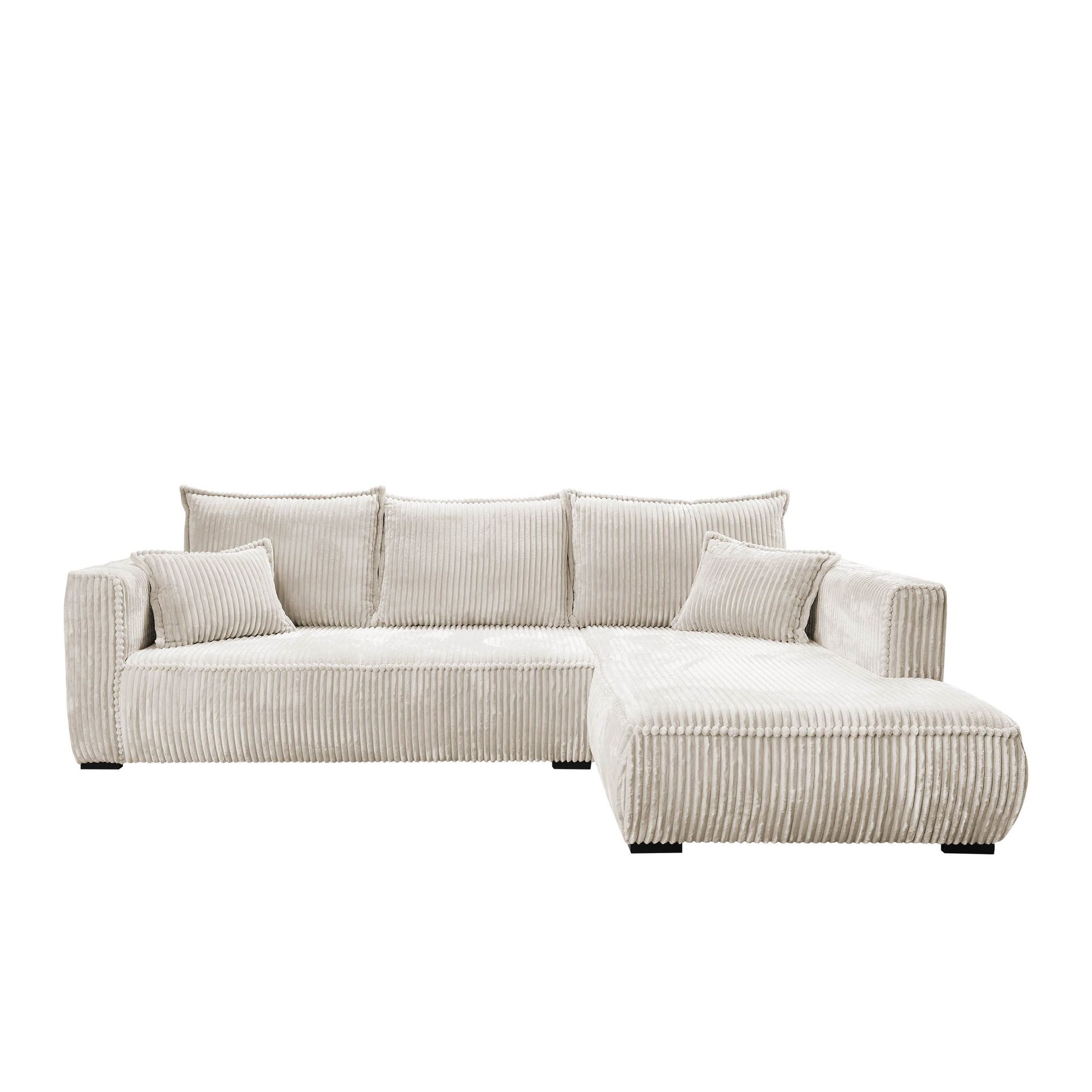 Puente 4-seters sofa med divan - beige