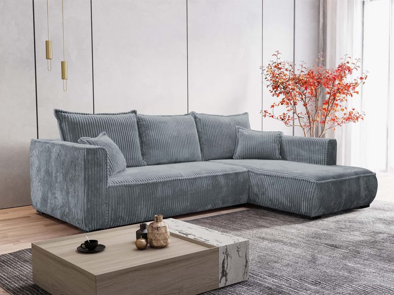 Puente 4-seters sofa med divan - blå - Møbler - Sofaer - Hjørnesofa